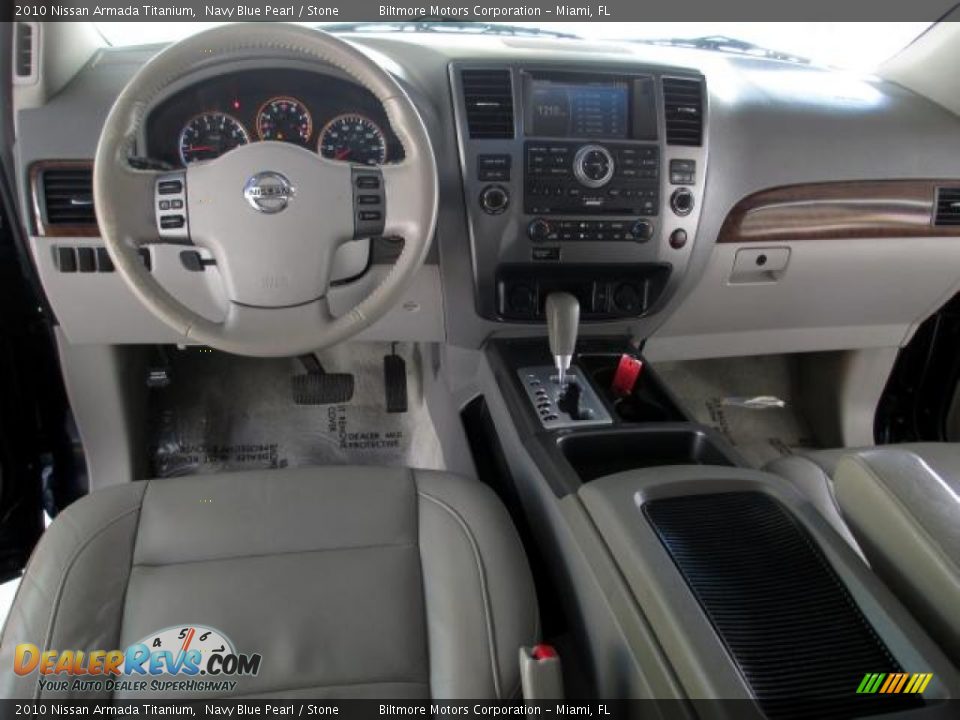 2010 Nissan Armada Titanium Navy Blue Pearl / Stone Photo #16