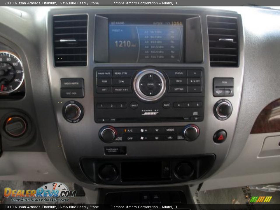2010 Nissan Armada Titanium Navy Blue Pearl / Stone Photo #17