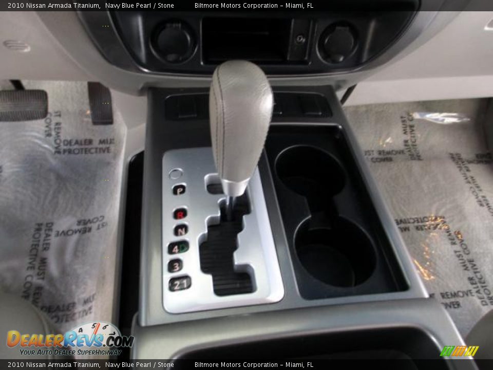 2010 Nissan Armada Titanium Navy Blue Pearl / Stone Photo #19