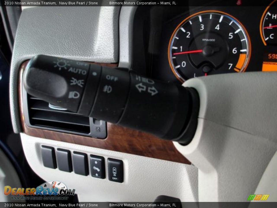 2010 Nissan Armada Titanium Navy Blue Pearl / Stone Photo #20