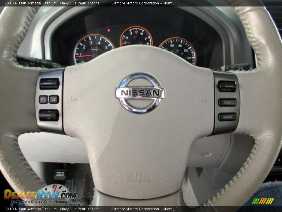 2010 Nissan Armada Titanium Navy Blue Pearl / Stone Photo #22