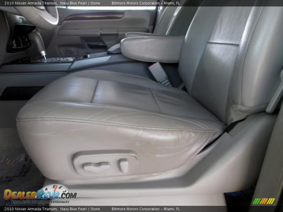 2010 Nissan Armada Titanium Navy Blue Pearl / Stone Photo #25