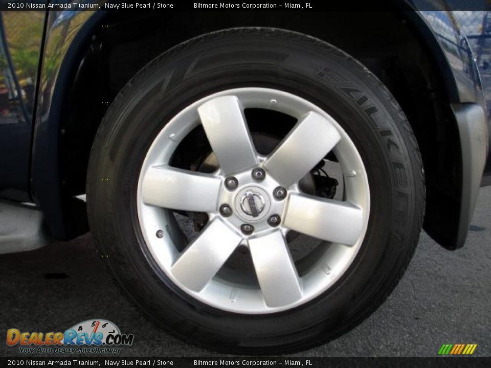 2010 Nissan Armada Titanium Navy Blue Pearl / Stone Photo #26