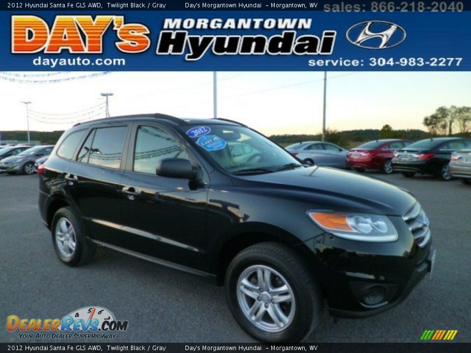 2012 Hyundai Santa Fe GLS AWD Twilight Black / Gray Photo #1