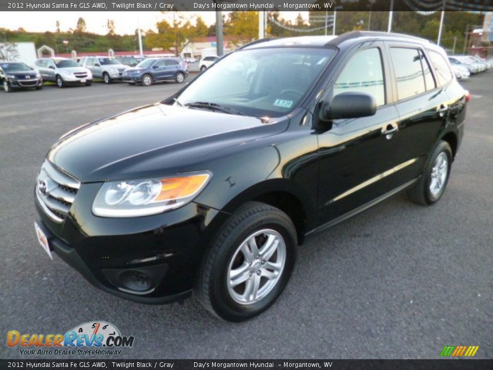2012 Hyundai Santa Fe GLS AWD Twilight Black / Gray Photo #3