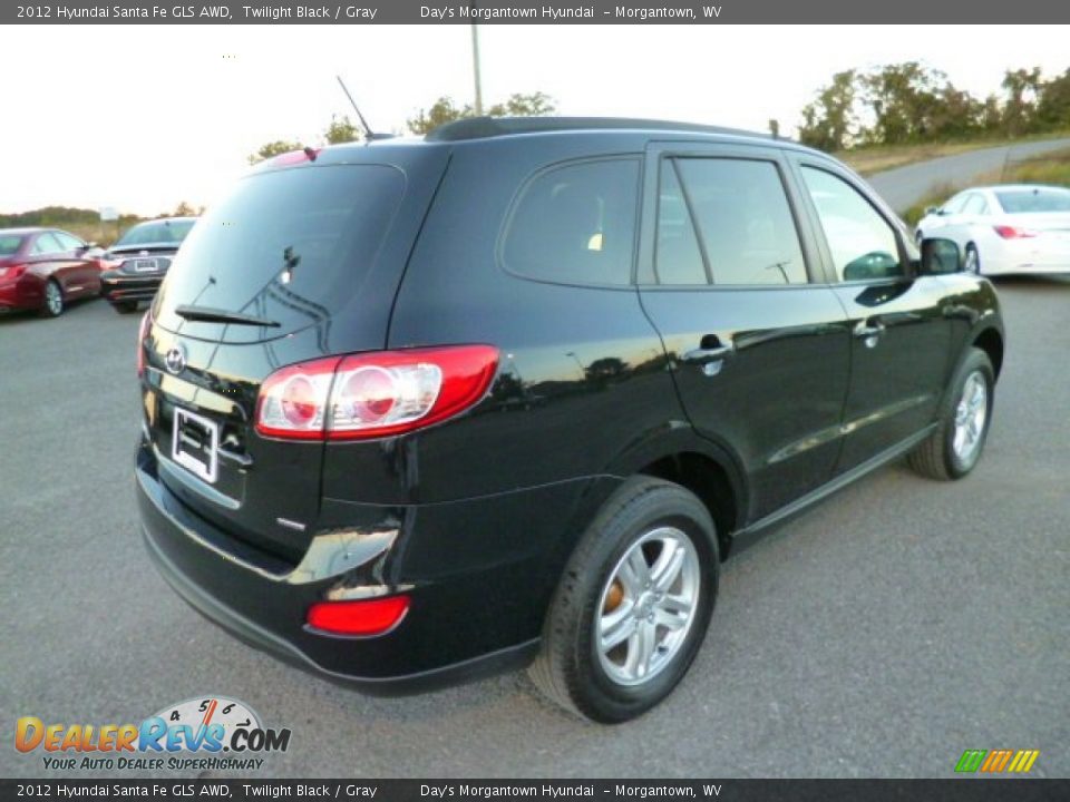2012 Hyundai Santa Fe GLS AWD Twilight Black / Gray Photo #7