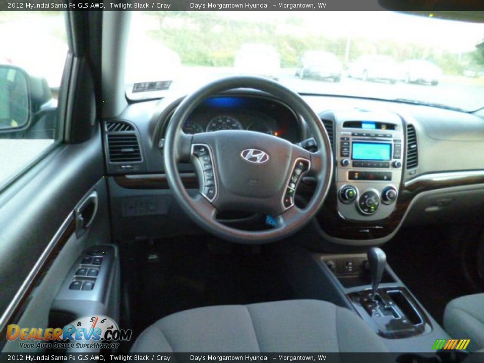 2012 Hyundai Santa Fe GLS AWD Twilight Black / Gray Photo #15