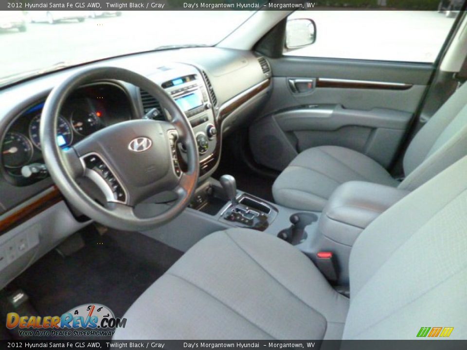 2012 Hyundai Santa Fe GLS AWD Twilight Black / Gray Photo #17
