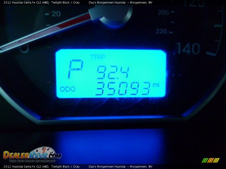 2012 Hyundai Santa Fe GLS AWD Twilight Black / Gray Photo #20