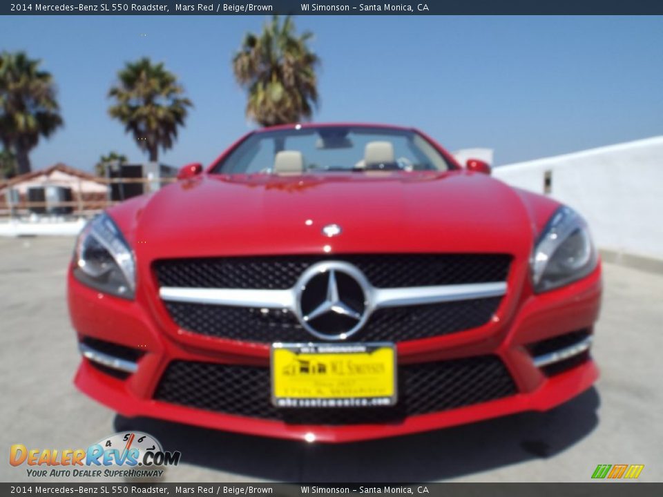 2014 Mercedes-Benz SL 550 Roadster Mars Red / Beige/Brown Photo #2