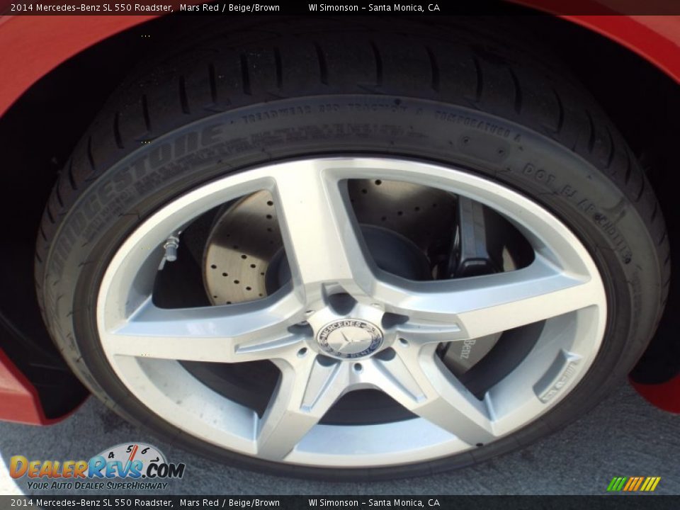 2014 Mercedes-Benz SL 550 Roadster Mars Red / Beige/Brown Photo #10
