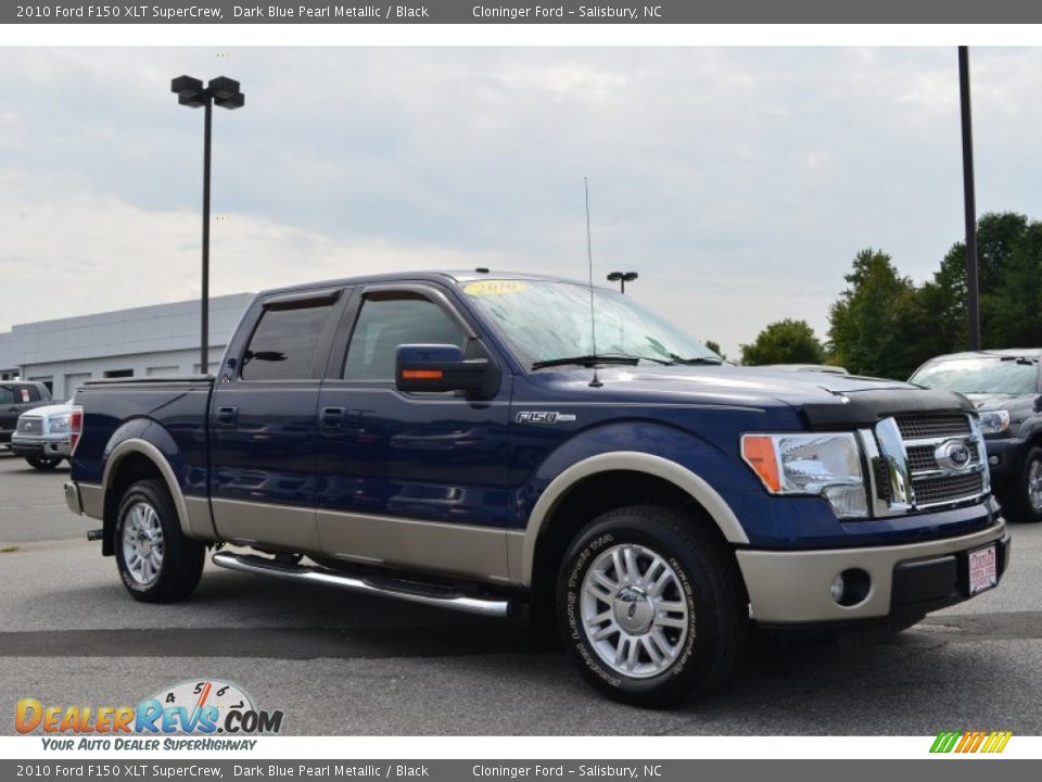 2010 Ford F150 XLT SuperCrew Dark Blue Pearl Metallic / Black Photo #1
