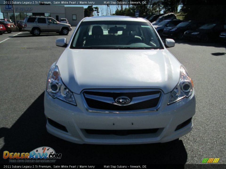 2011 Subaru Legacy 2.5i Premium Satin White Pearl / Warm Ivory Photo #3