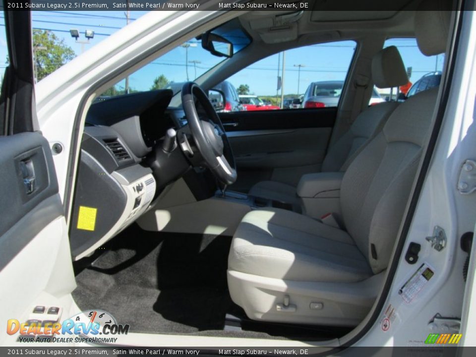 2011 Subaru Legacy 2.5i Premium Satin White Pearl / Warm Ivory Photo #11