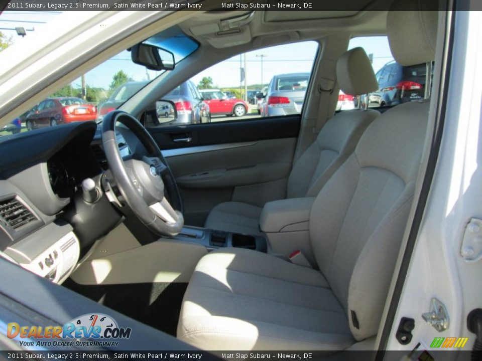 2011 Subaru Legacy 2.5i Premium Satin White Pearl / Warm Ivory Photo #14