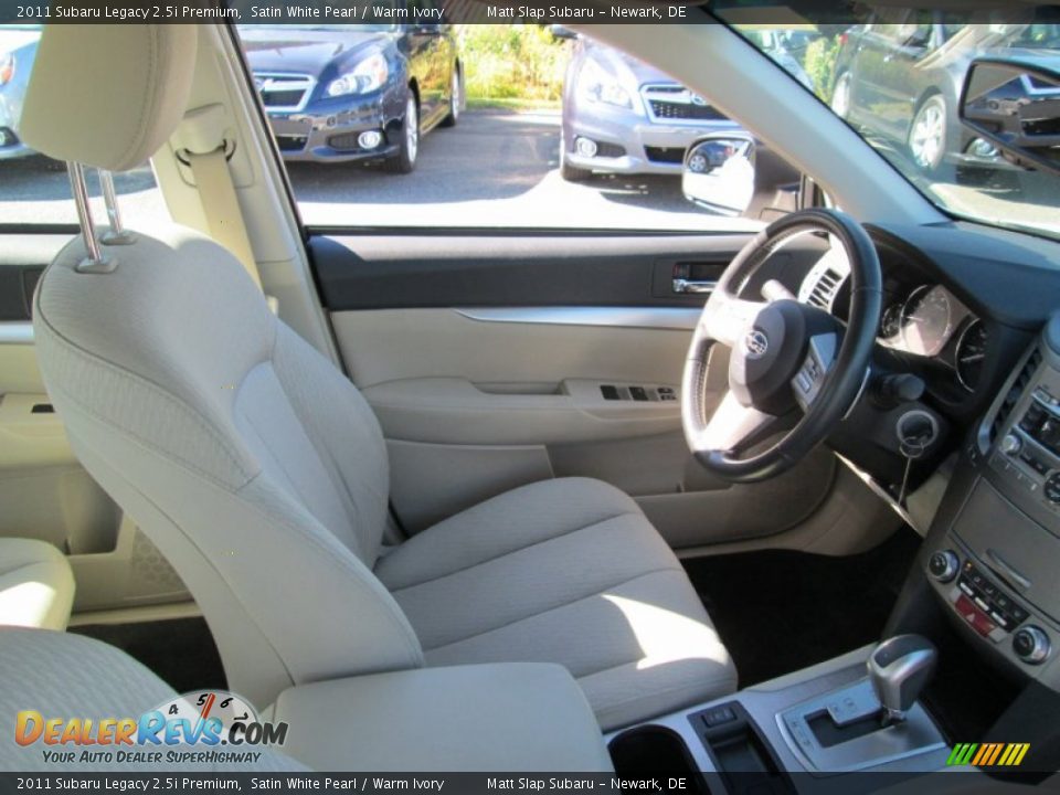 2011 Subaru Legacy 2.5i Premium Satin White Pearl / Warm Ivory Photo #15