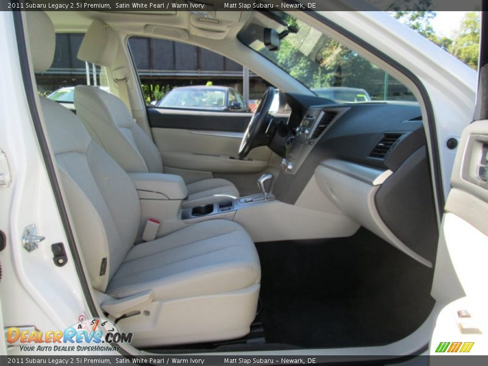 2011 Subaru Legacy 2.5i Premium Satin White Pearl / Warm Ivory Photo #17