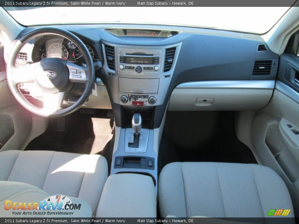 2011 Subaru Legacy 2.5i Premium Satin White Pearl / Warm Ivory Photo #24