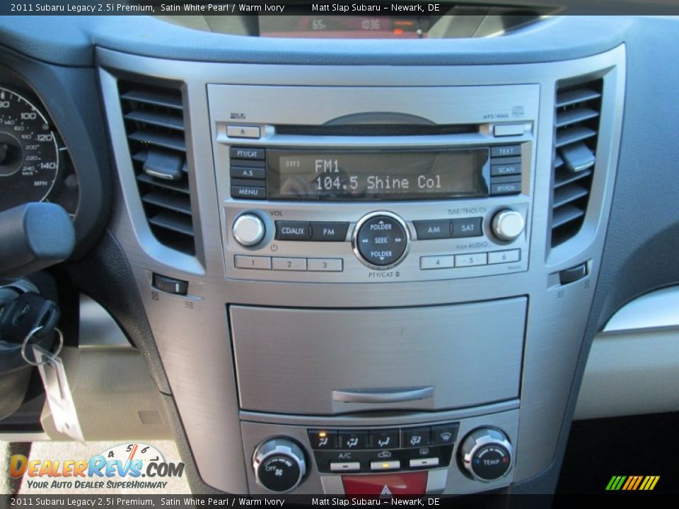 2011 Subaru Legacy 2.5i Premium Satin White Pearl / Warm Ivory Photo #25