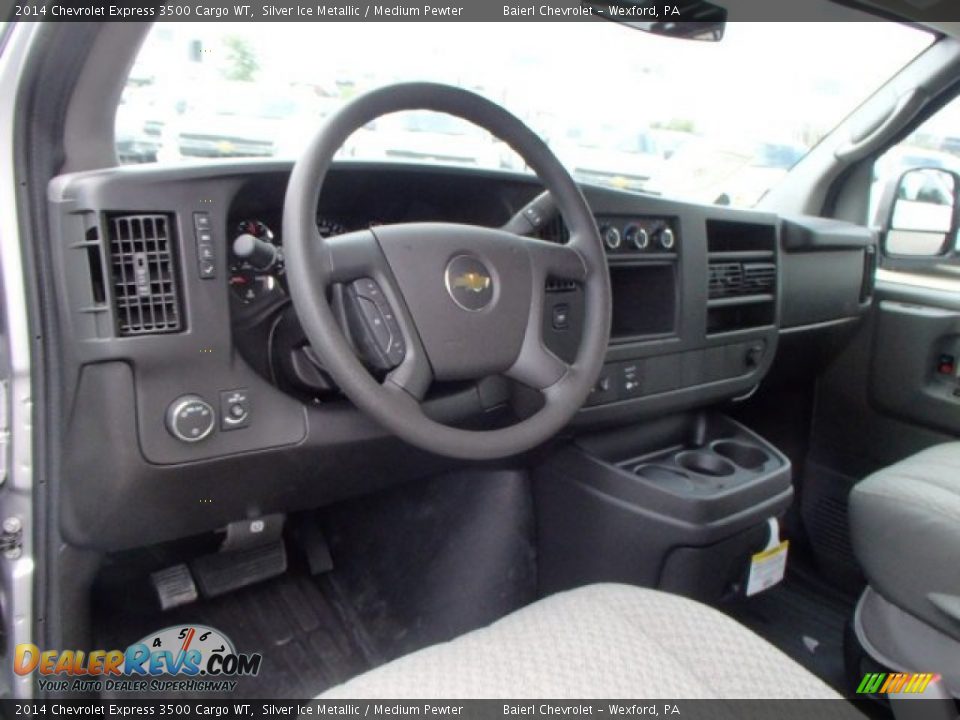 Medium Pewter Interior - 2014 Chevrolet Express 3500 Cargo WT Photo #14