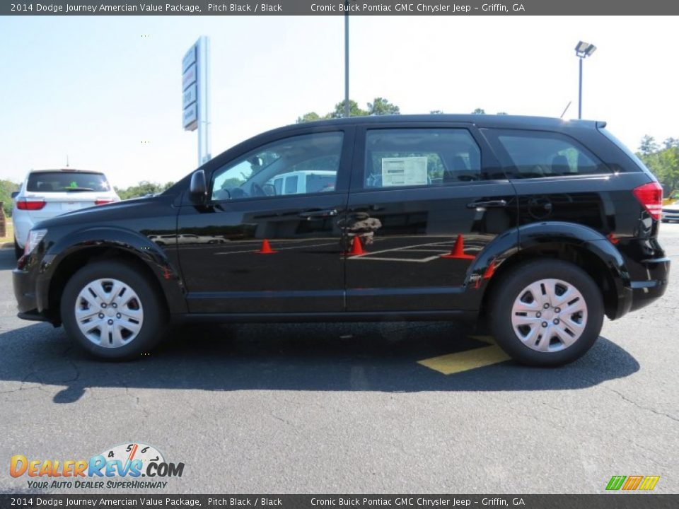 2014 Dodge Journey Amercian Value Package Pitch Black / Black Photo #4
