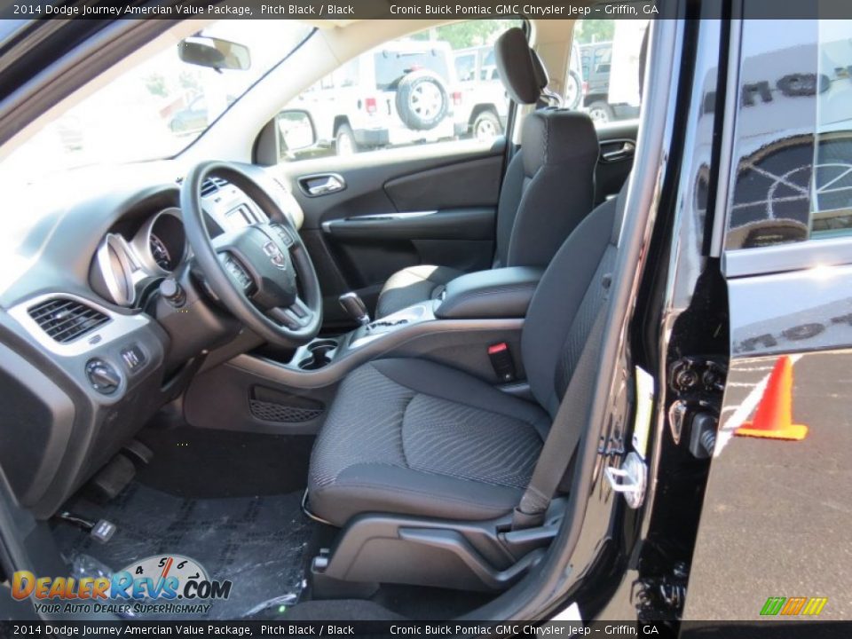 2014 Dodge Journey Amercian Value Package Pitch Black / Black Photo #10