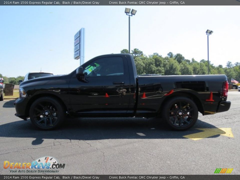 2014 Ram 1500 Express Regular Cab Black / Black/Diesel Gray Photo #4