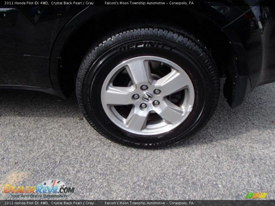 2011 Honda Pilot EX 4WD Crystal Black Pearl / Gray Photo #9