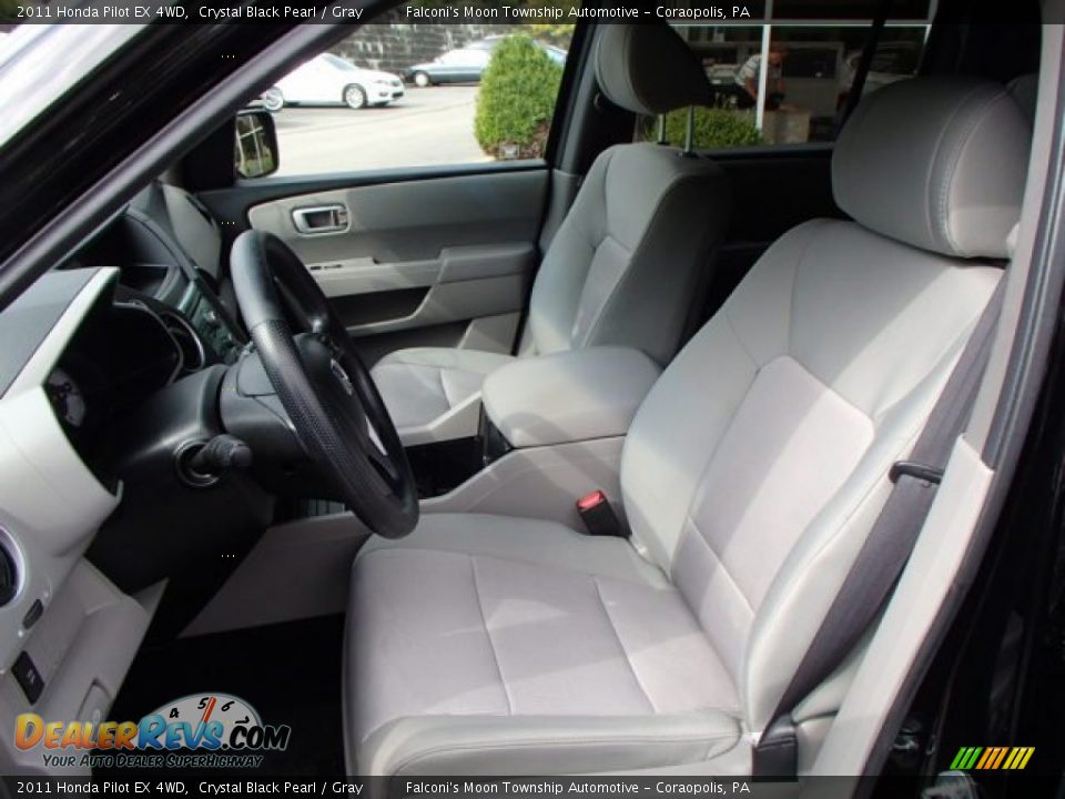 2011 Honda Pilot EX 4WD Crystal Black Pearl / Gray Photo #10