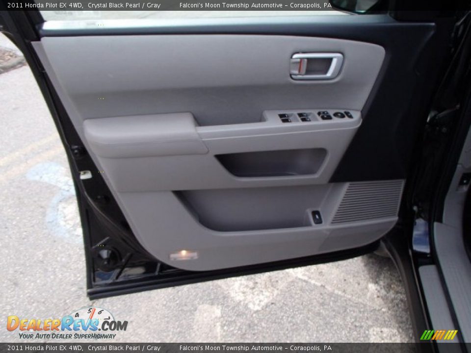 2011 Honda Pilot EX 4WD Crystal Black Pearl / Gray Photo #11