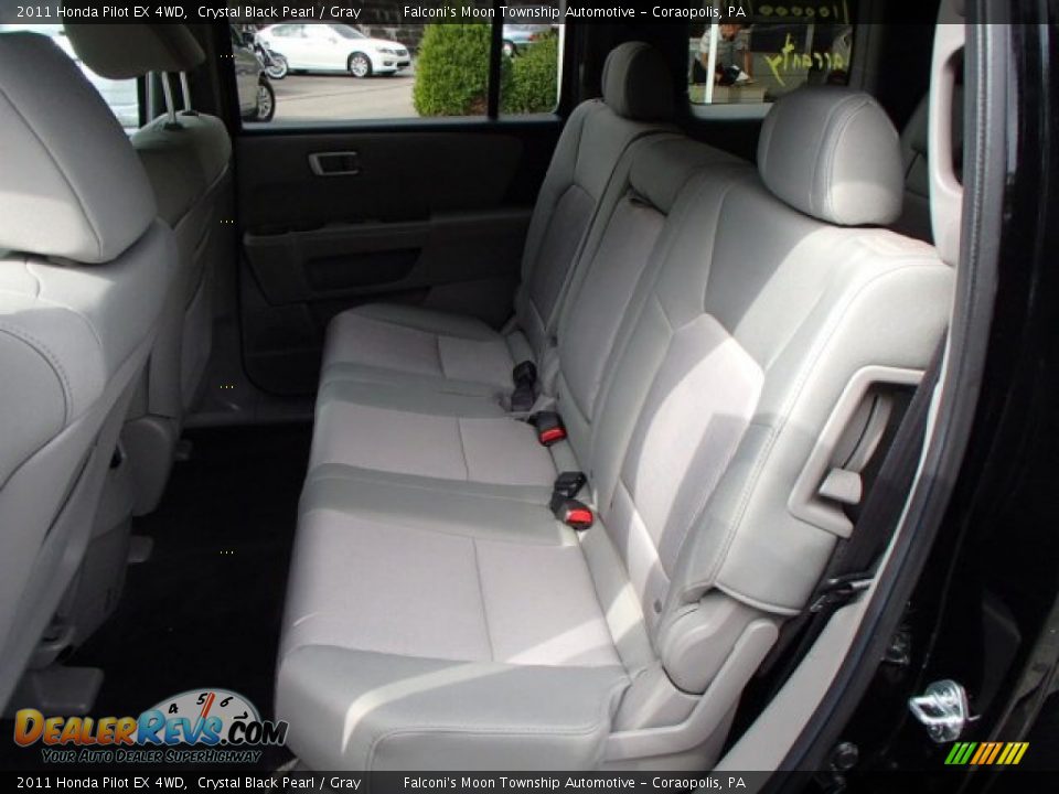 2011 Honda Pilot EX 4WD Crystal Black Pearl / Gray Photo #12