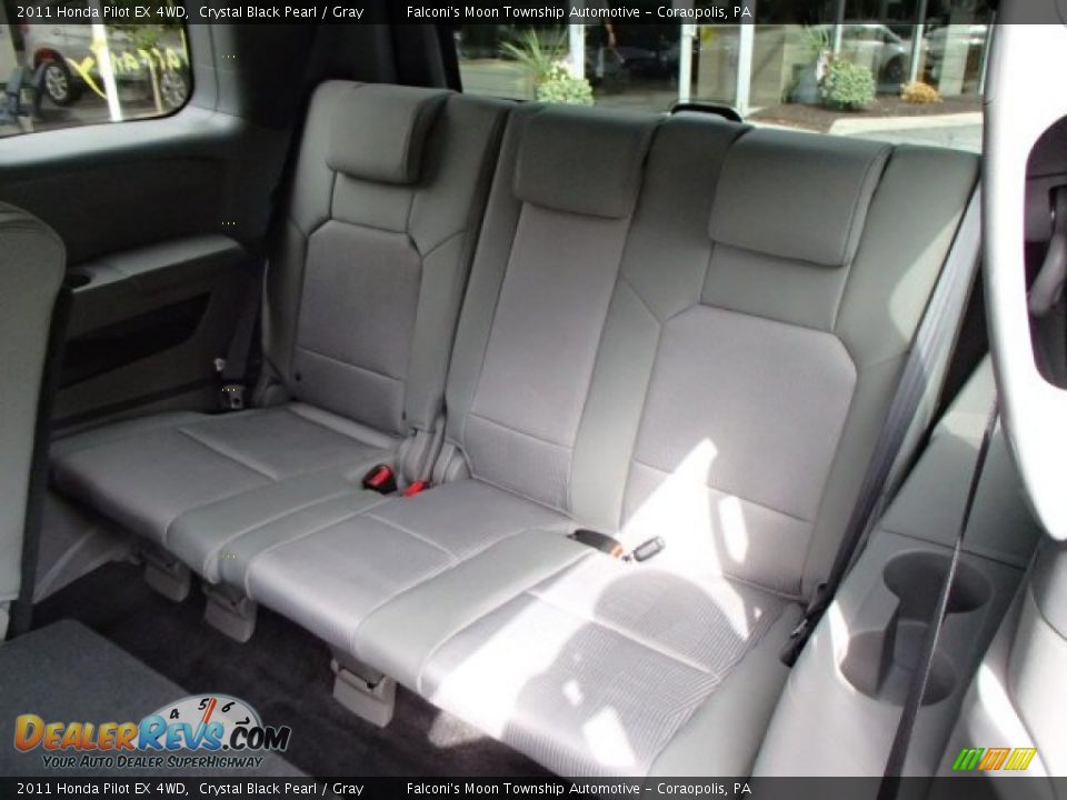 2011 Honda Pilot EX 4WD Crystal Black Pearl / Gray Photo #14