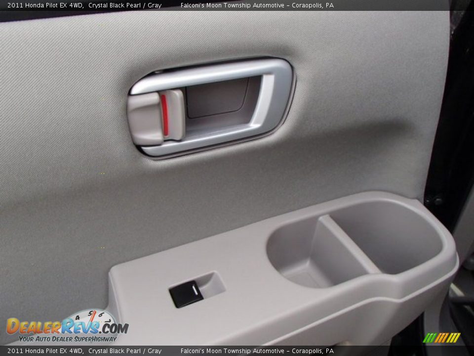 2011 Honda Pilot EX 4WD Crystal Black Pearl / Gray Photo #16