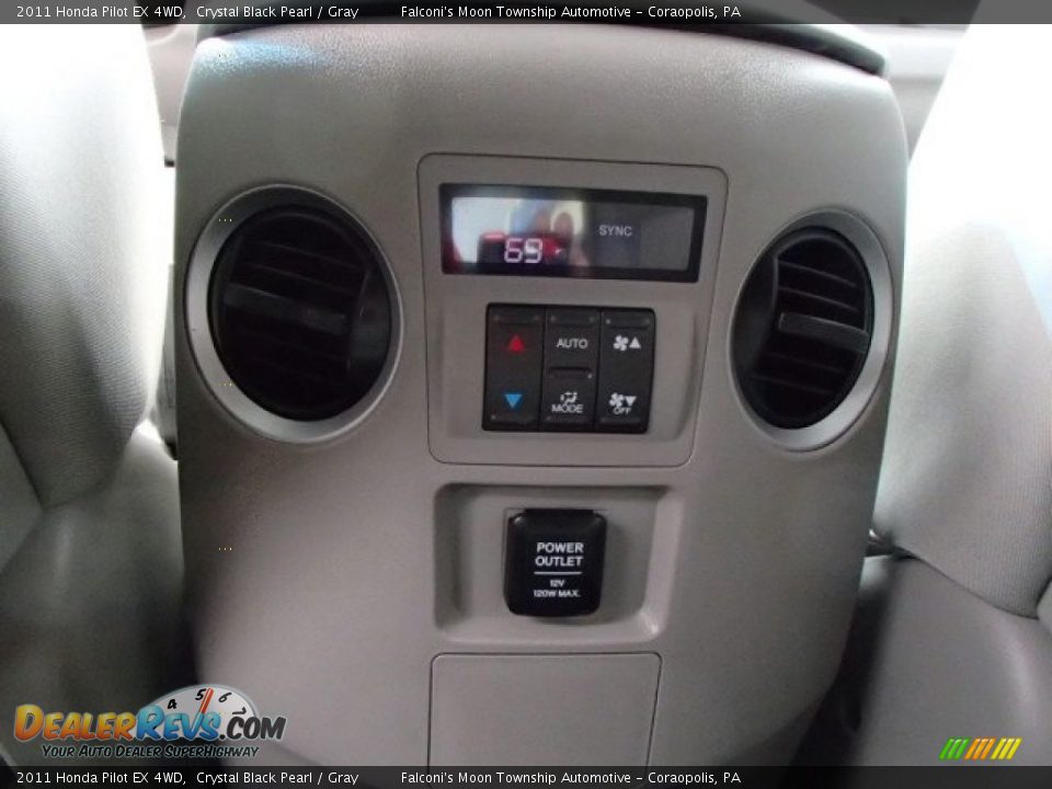 2011 Honda Pilot EX 4WD Crystal Black Pearl / Gray Photo #17
