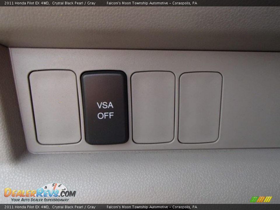 2011 Honda Pilot EX 4WD Crystal Black Pearl / Gray Photo #23
