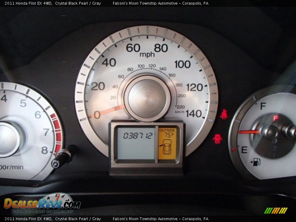 2011 Honda Pilot EX 4WD Crystal Black Pearl / Gray Photo #24