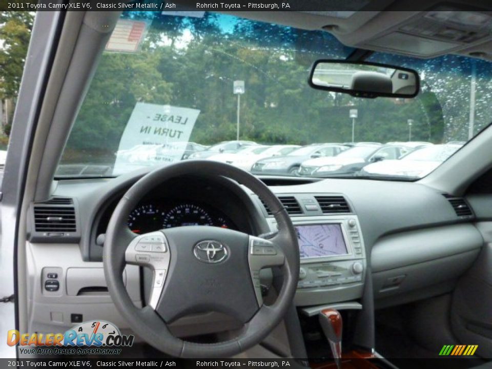 2011 Toyota Camry XLE V6 Classic Silver Metallic / Ash Photo #6
