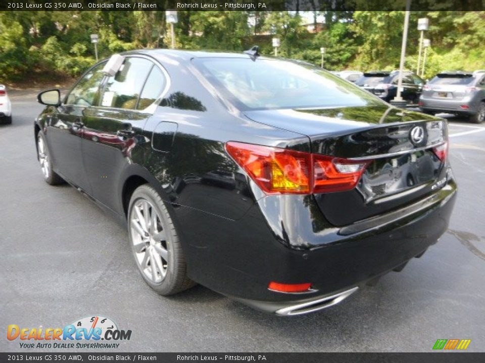 2013 Lexus GS 350 AWD Obsidian Black / Flaxen Photo #2