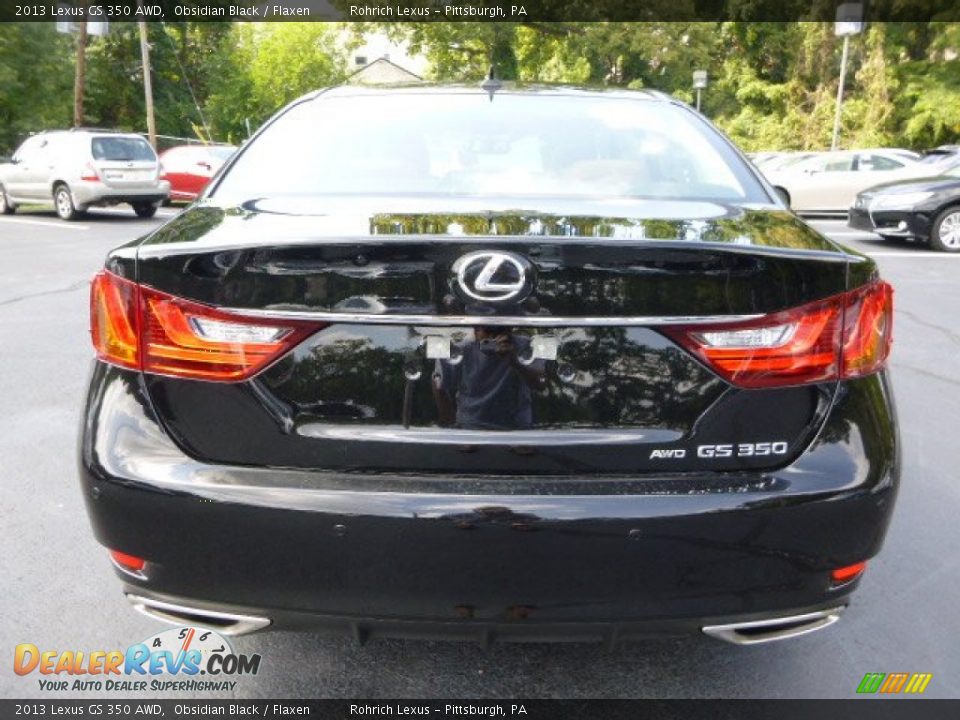 2013 Lexus GS 350 AWD Obsidian Black / Flaxen Photo #3