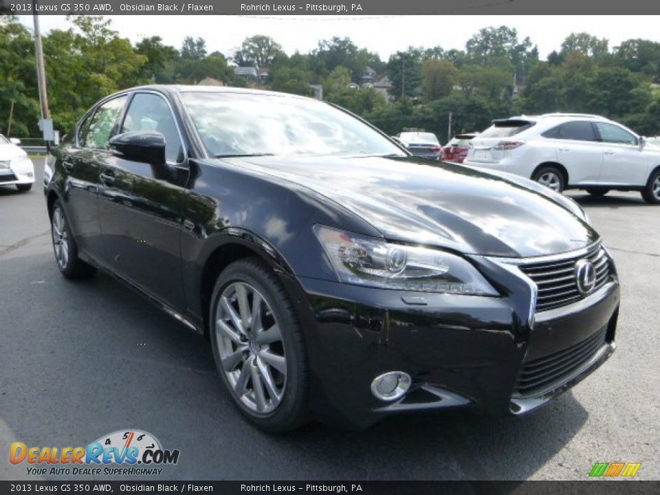 2013 Lexus GS 350 AWD Obsidian Black / Flaxen Photo #6