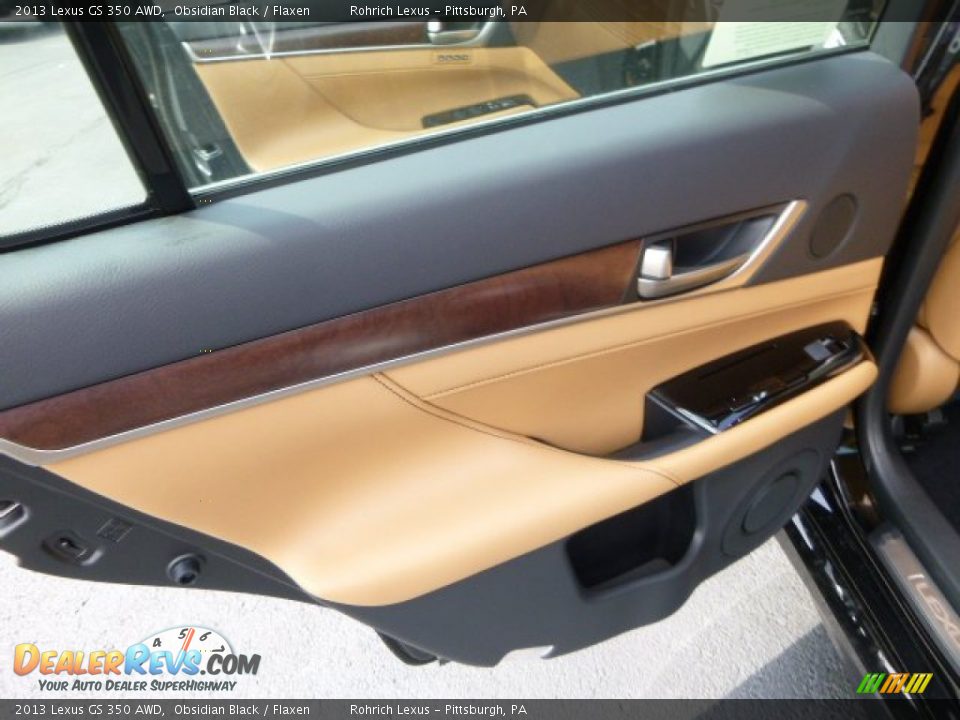 2013 Lexus GS 350 AWD Obsidian Black / Flaxen Photo #12