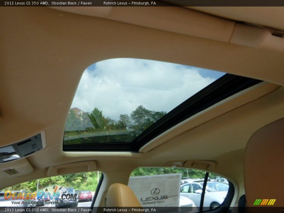 2013 Lexus GS 350 AWD Obsidian Black / Flaxen Photo #14