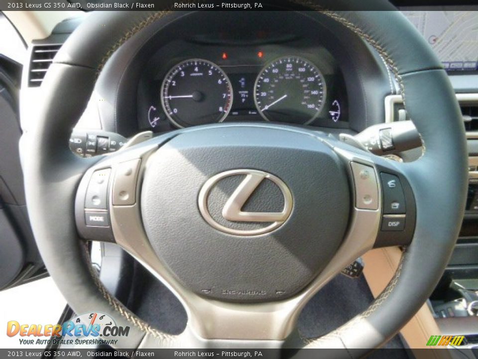 2013 Lexus GS 350 AWD Obsidian Black / Flaxen Photo #15