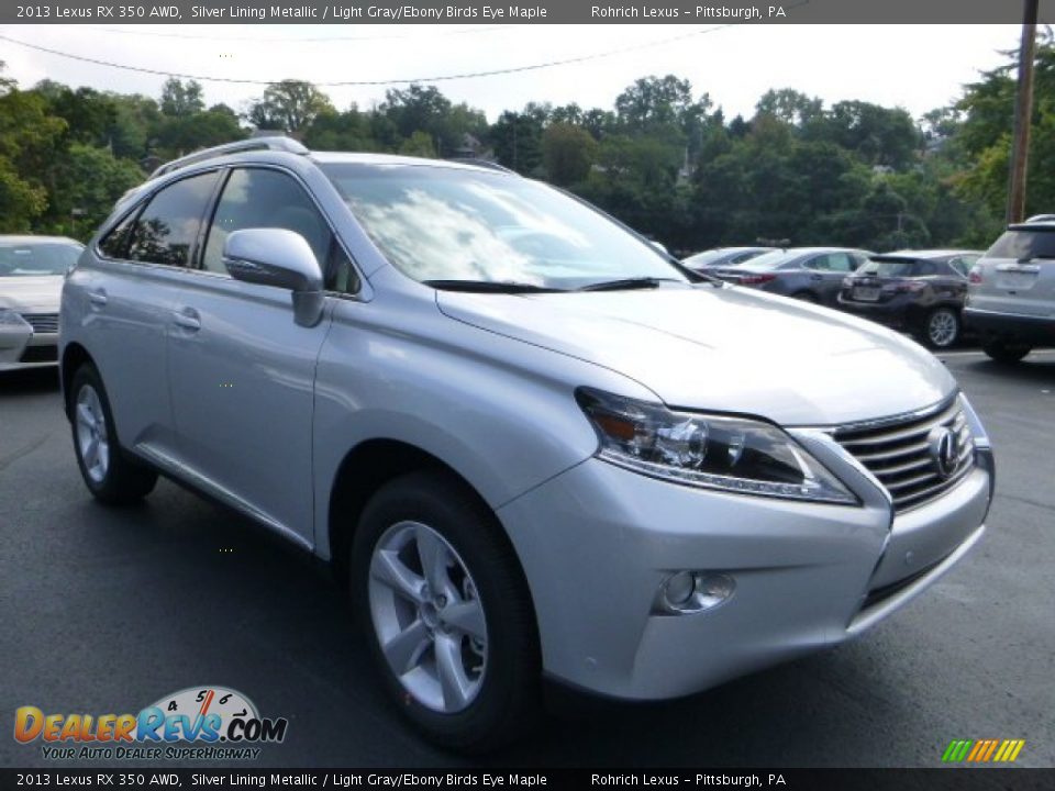 2013 Lexus RX 350 AWD Silver Lining Metallic / Light Gray/Ebony Birds Eye Maple Photo #6