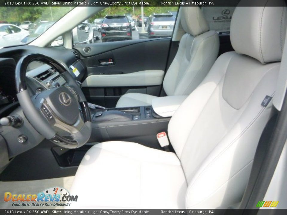 2013 Lexus RX 350 AWD Silver Lining Metallic / Light Gray/Ebony Birds Eye Maple Photo #10