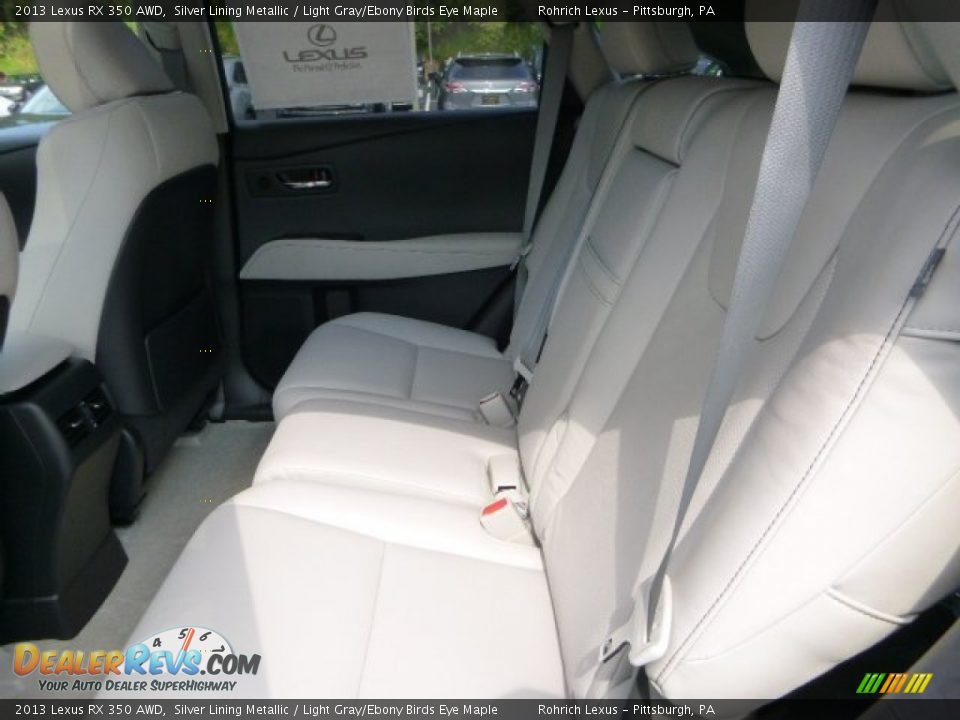 2013 Lexus RX 350 AWD Silver Lining Metallic / Light Gray/Ebony Birds Eye Maple Photo #11