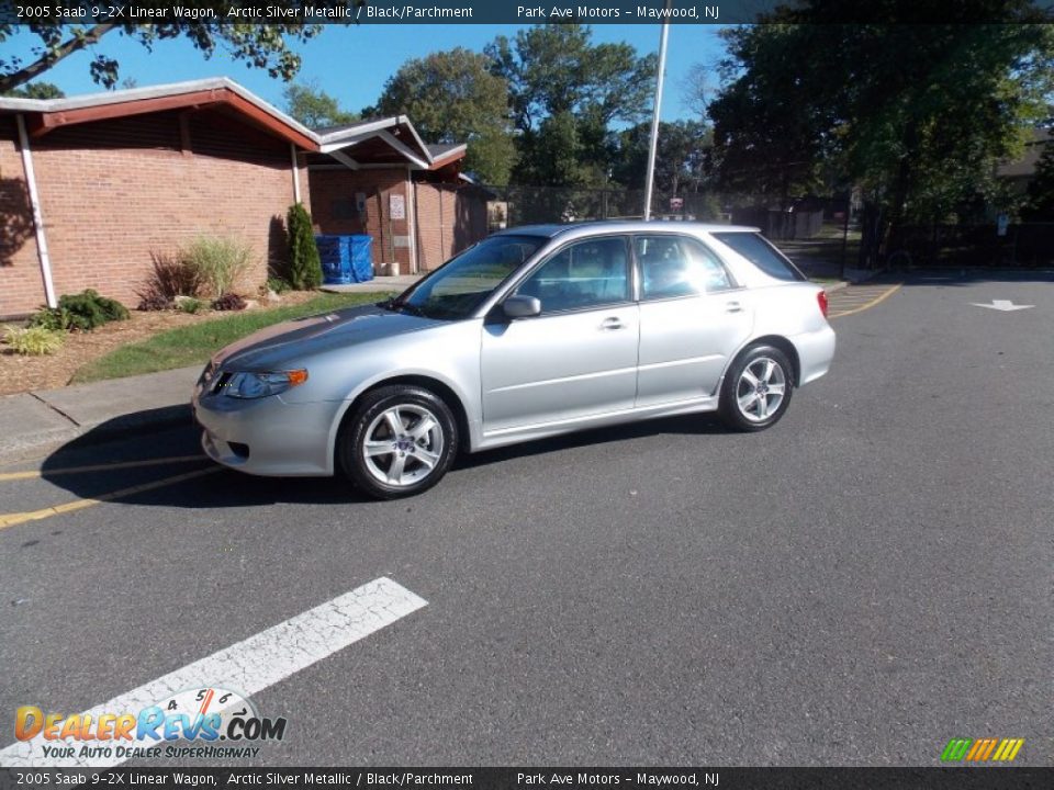 2005 Saab 9-2X Linear Wagon Arctic Silver Metallic / Black/Parchment Photo #1