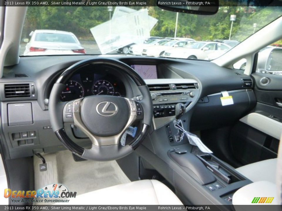 2013 Lexus RX 350 AWD Silver Lining Metallic / Light Gray/Ebony Birds Eye Maple Photo #12