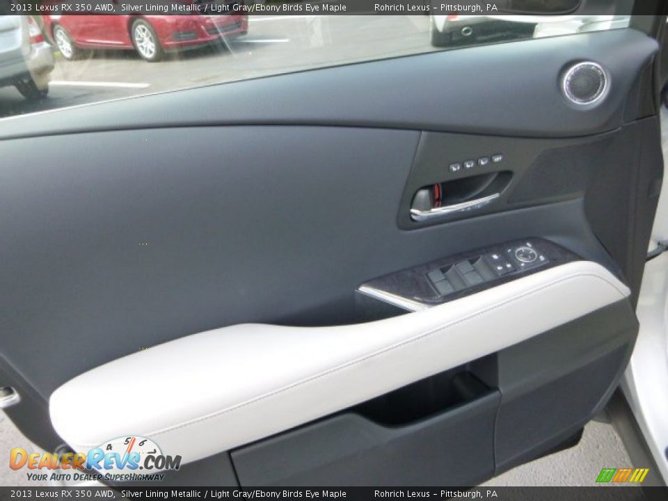 2013 Lexus RX 350 AWD Silver Lining Metallic / Light Gray/Ebony Birds Eye Maple Photo #13