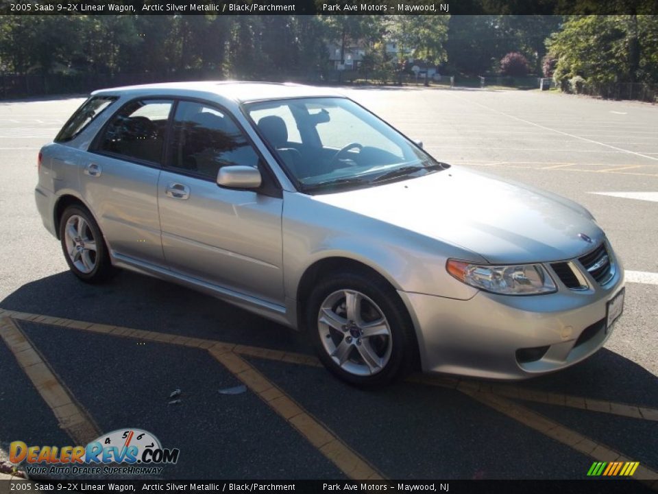 2005 Saab 9-2X Linear Wagon Arctic Silver Metallic / Black/Parchment Photo #4
